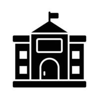 Get your hold on this amazing icon of school building, isolated on white background vector