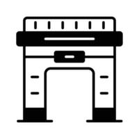 Modern icon of Arc dDe Triomphe in customizable style vector