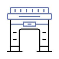 Modern icon of Arc dDe Triomphe in customizable style vector