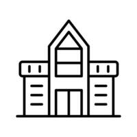 Get your hold on this amazing icon of university building, isolated on white background vector