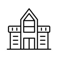 Get your hold on this amazing icon of university building, isolated on white background vector