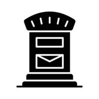 un icono de postal caja, correo caja vector diseño, buzón icono