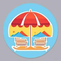 AI generated Summer Vibe Vacation Tropic Icon Clip Art Sticker Decoration Simple Background photo