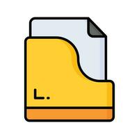 Effortlessly organize your digital world with this File Folder Icon. stationery item, archive containing document vector