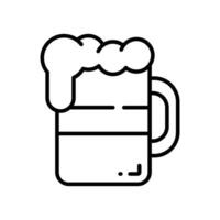 Cheers vector icon in new style, editable design of beer mug