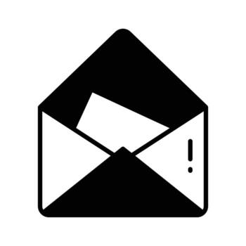 Greeting card on envelope showing concept icon of greeting card, invitation card vector design