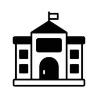 Get your hold on this amazing icon of school building, isolated on white background vector