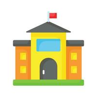 Get your hold on this amazing icon of school building, isolated on white background vector