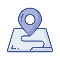 Visually perfect icon of location map, editable vector