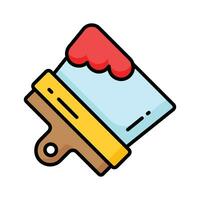Handcrafted modern flat vector of paint brush, customizable icon