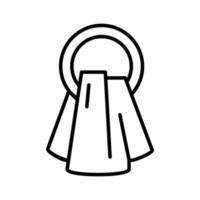 Get your hands on this hanging towel icon design, vector of cleaning towel