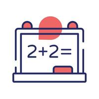 An amazing icon of school board in modern style, mathematics, calculations vector