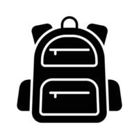 obtener tu manos en colegio bolso vector diseño, prima práctico icono de mochila