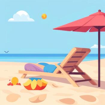 ai generado verano ambiente vacaciones trópico icono acortar Arte pegatina decoración sencillo antecedentes foto