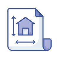 hogar diseño en página demostración concepto icono de hogar arquitectura, arquitectónico diseño vector