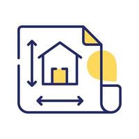 Home design on page showing concept icon of home architecture, architectural design vector