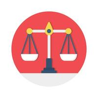 Have a look at this perfect icon of balance scale in flat style vector