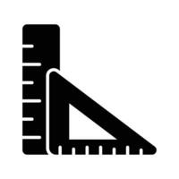 Tool for measurement or calculating length, premium icon of ruler, triangular scale vector