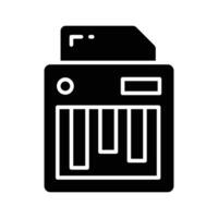 An icon of paper shredder in trendy design style, cutting machine vector