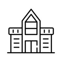 Get your hold on this amazing icon of university building, isolated on white background vector