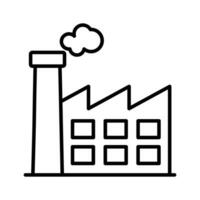 Manufacturing Plant, building with chimney showing concept icon of power plant or industry vector