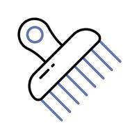 Get your hands on this beautiful icon of afro comb, ready for premium use vector