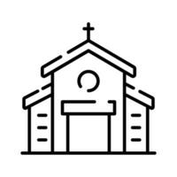 A cathedral building, christian wedding house, church editable vector