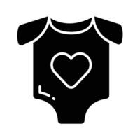 Icon of baby romper in modern style, baby dress vector design