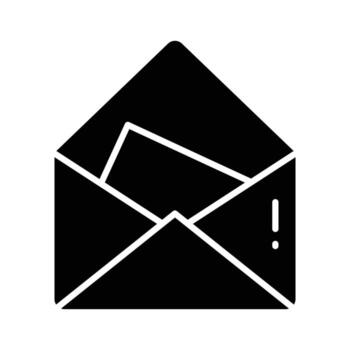 Greeting card on envelope showing concept icon of greeting card, invitation card vector design