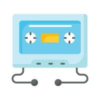 An icon of cassette in modern style, multimedia device vector