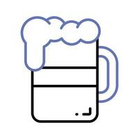 Cheers vector icon in new style, editable design of beer mug