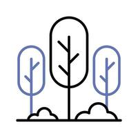 An icon of forest trees, modern vector of trees