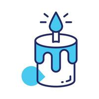 Get your hands on this carefully crafted icon of candle in trendy style vector