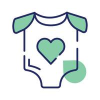 Icon of baby romper in modern style, baby dress vector design