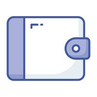 Vector of cash wallet, icon of wallet having currency in editable style