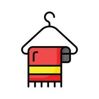 Get your hands on this hanging towel icon design, vector of cleaning towel