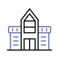 Get your hold on this amazing icon of university building, isolated on white background vector