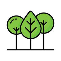 An icon of forest trees, modern vector of trees