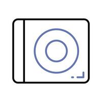 un icono de DVD jugador en de moda diseño estilo, moderno discos compactos ROM vector