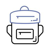 Get your hands on school bag vector design, premium handy icon of backpack