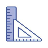 Tool for measurement or calculating length, premium icon of ruler, triangular scale vector