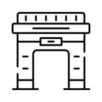 Modern icon of Arc dDe Triomphe in customizable style vector