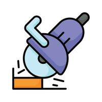 Download this beautifully designed icon of angle grinder, angle grinder with sparks vector