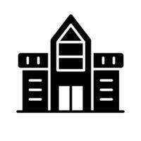 Get your hold on this amazing icon of university building, isolated on white background vector