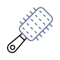 Amazing icon of hair styling brush in modern style, barbershop accessory vector