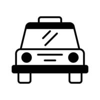 un icono de Taxi en de moda estilo, local transporte automóvil vector
