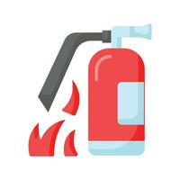 Firefighter device, trendy vector of fire extinguisher isolated on white background