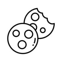 Delicious chocolate cookies in modern design style, easy to use and download vector