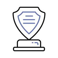 Shield trophy icon, ready to use vector, isolated on white background vector