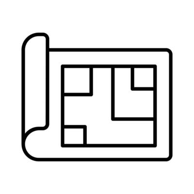 Beautiful icon of architectural plan, trendy icon of house blueprint